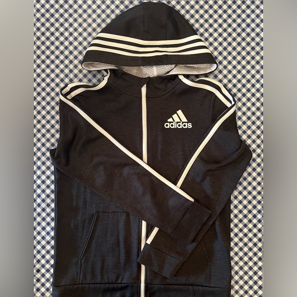 Adidas Charcoal Gray Zip-Up Track Jacket